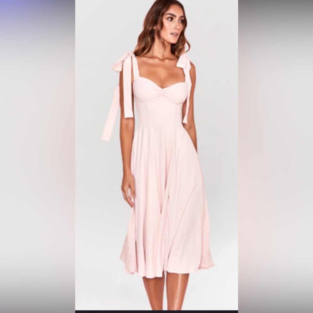 NWT Alicia pink midi dress w/ slit